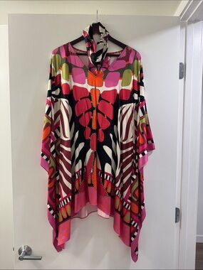 Multicolor Graphic Tunic Coverup